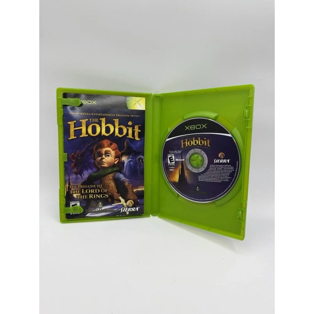 Hobbit (Microsoft Xbox, 2003) Case,‎ Game, Manual, No Trading Card Fast Shipping
